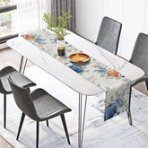 Aperturee - Aperturee Blue Pumpkin Harvest Autumn Table Runner A Sweet Fall with a Rustic Vibe Modern Farmhouse Thanksgiving Decor